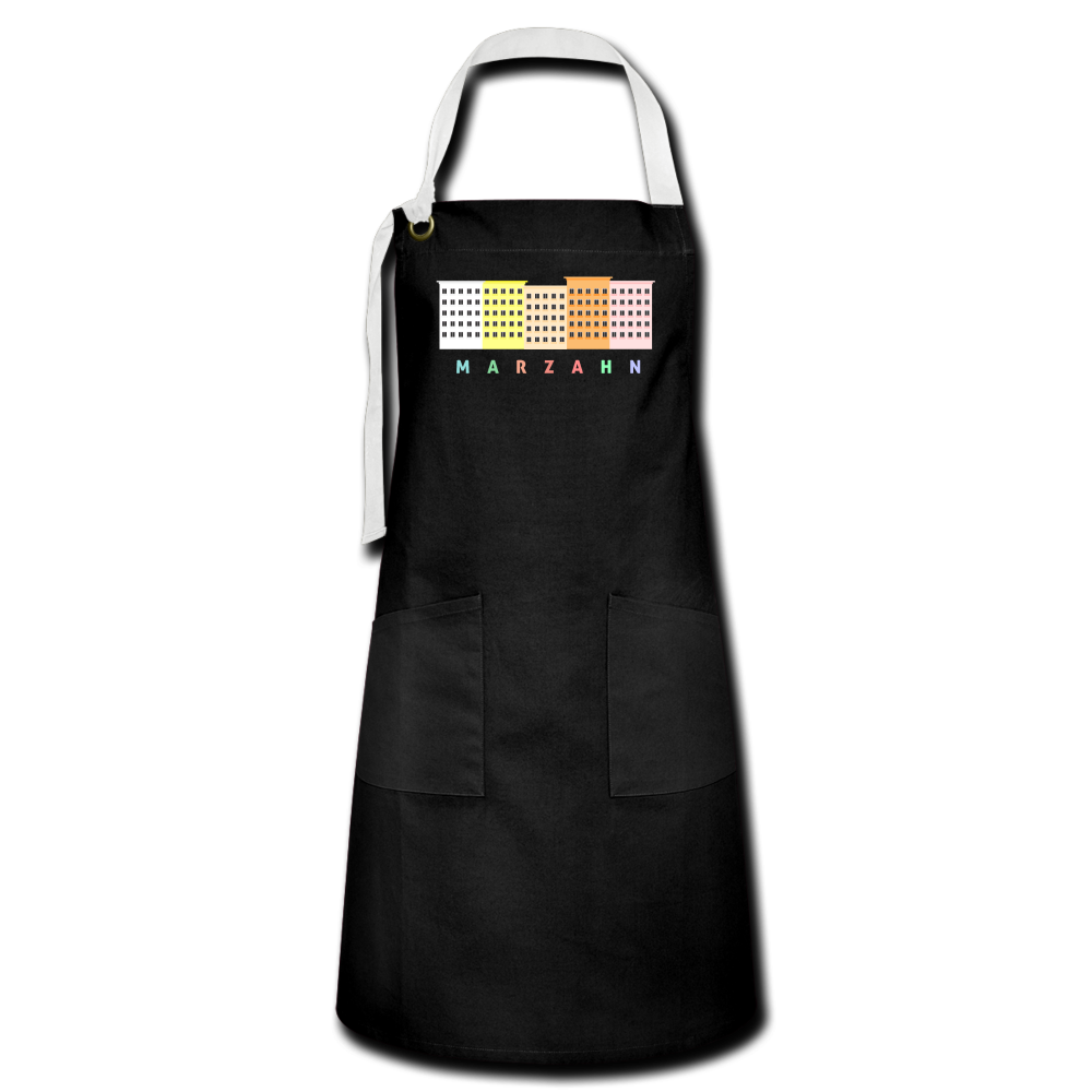 Marzahn - Kontrastschürze - Schwarz/Weiß