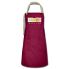 Marzahn - Kontrastschürze - Burgunderrot / Sandfarben