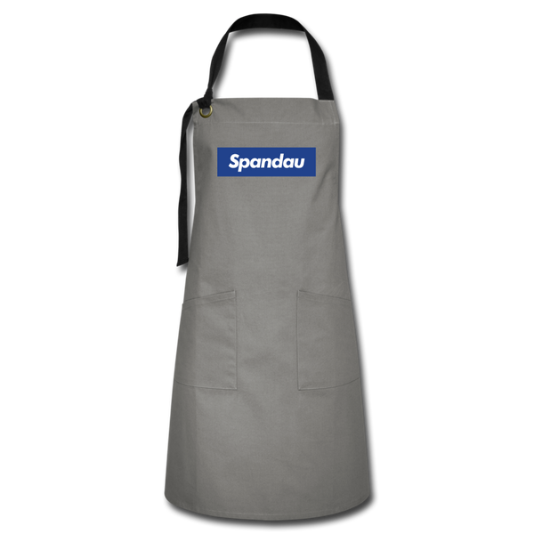 Spandau blau - Kontrastschürze - Anthrazit/Schwarz