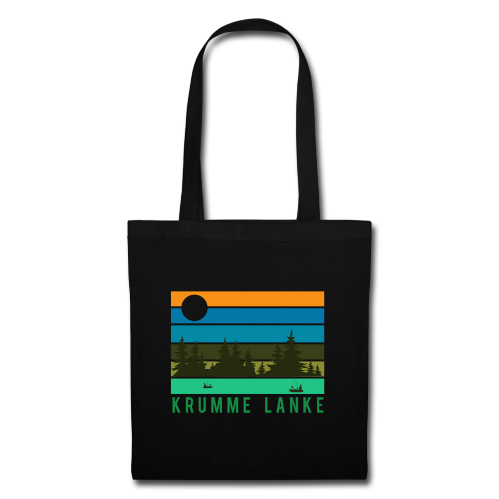 Krumme Lanke - Stoffbeutel - Schwarz