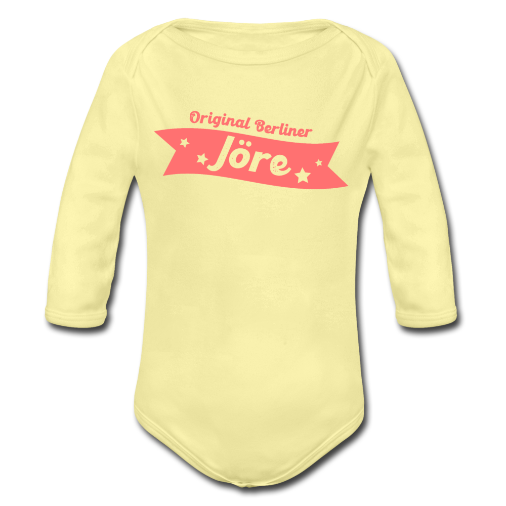 Berliner Jöre - Bio-Langarmbody - Hellgelb
