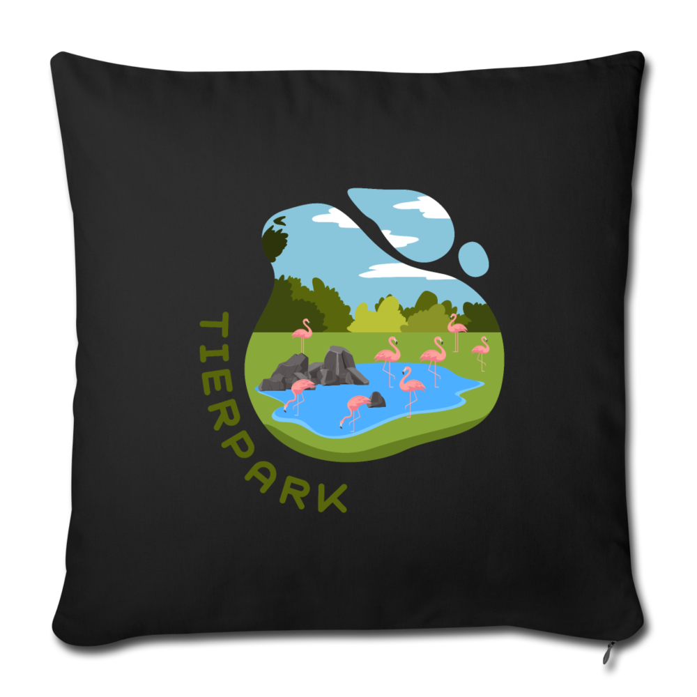 Tierpark - Sofakissen mit Füllung (45 x 45 cm) - Schwarz
