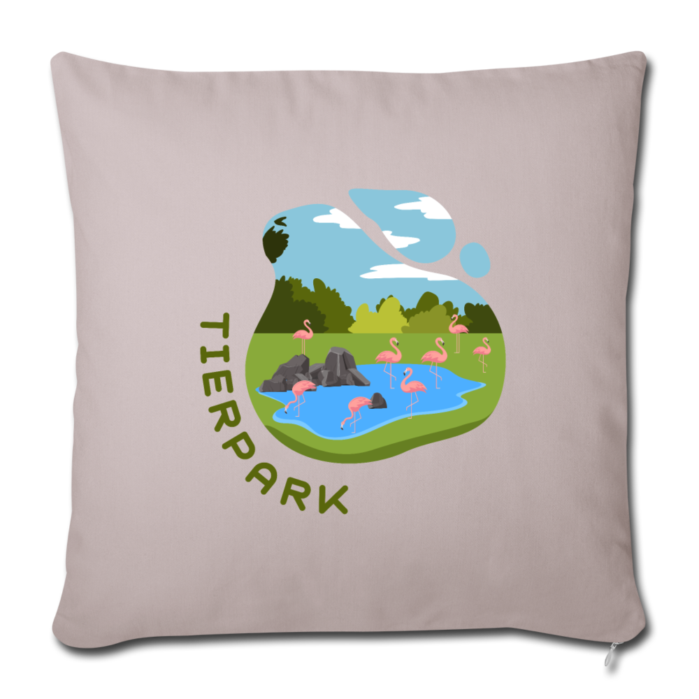 Tierpark - Sofakissen mit Füllung (45 x 45 cm) - helles Taupe