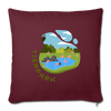 Tierpark - Sofakissen mit Füllung (45 x 45 cm) - Burgunderrot