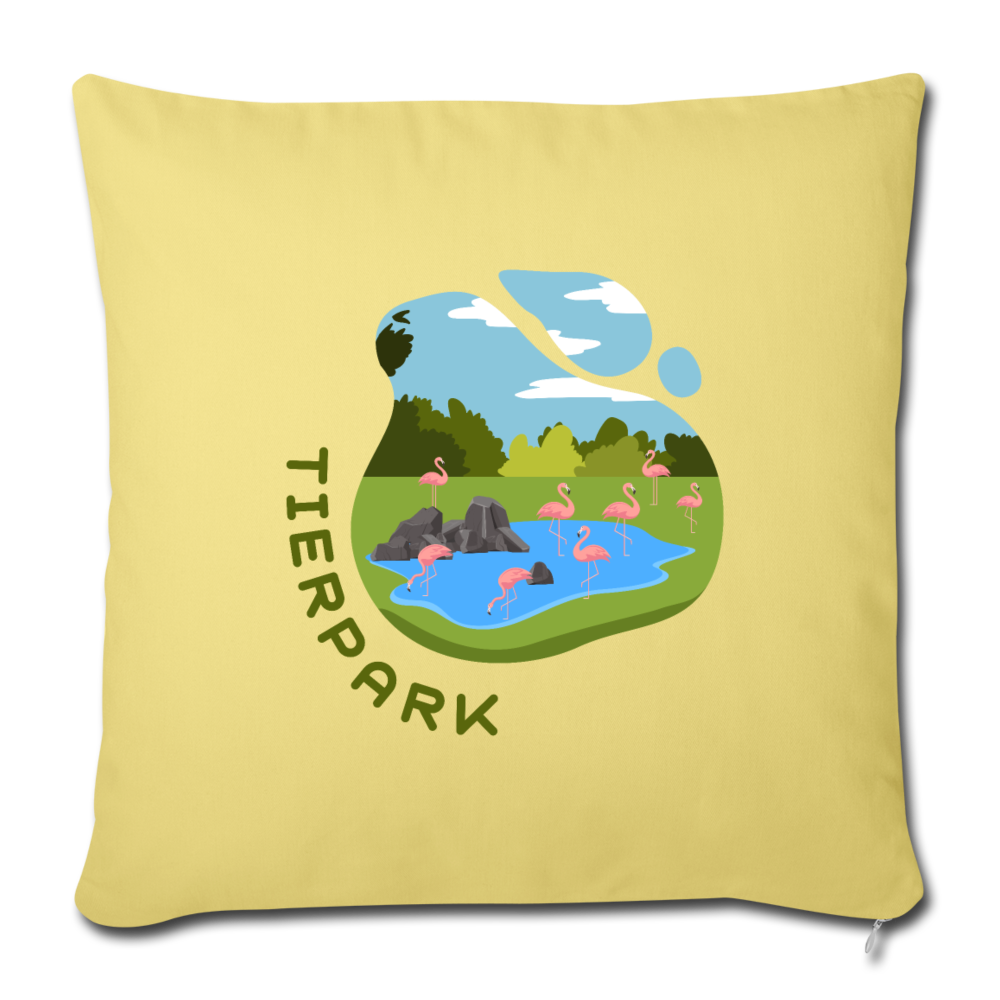 Tierpark - Sofakissen mit Füllung (45 x 45 cm) - Hellgelb