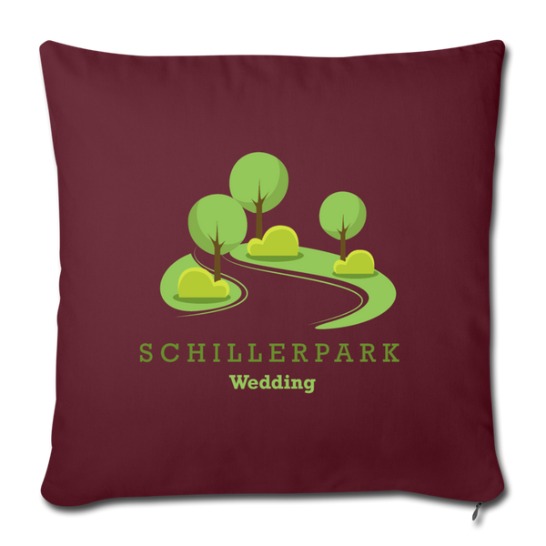 Schillerpark - Sofakissen mit Füllung (45 x 45 cm) - Burgunderrot