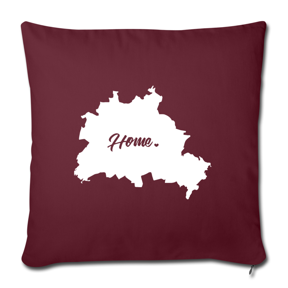 Heimat Berlin - Sofakissen mit Füllung (45 x 45 cm) - Burgunderrot