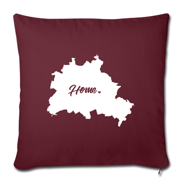 Heimat Berlin - Sofakissen mit Füllung (45 x 45 cm) - Burgunderrot