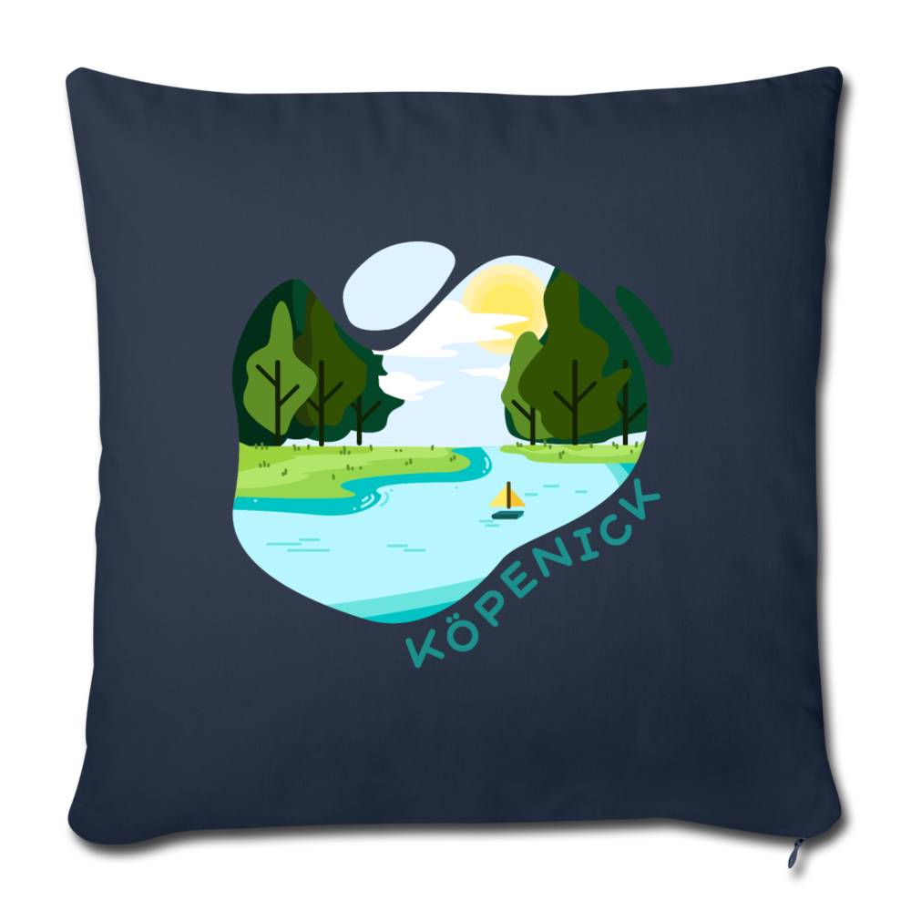 Köpenick am Wasser - Sofakissenbezug (45 x 45 cm) - Navy