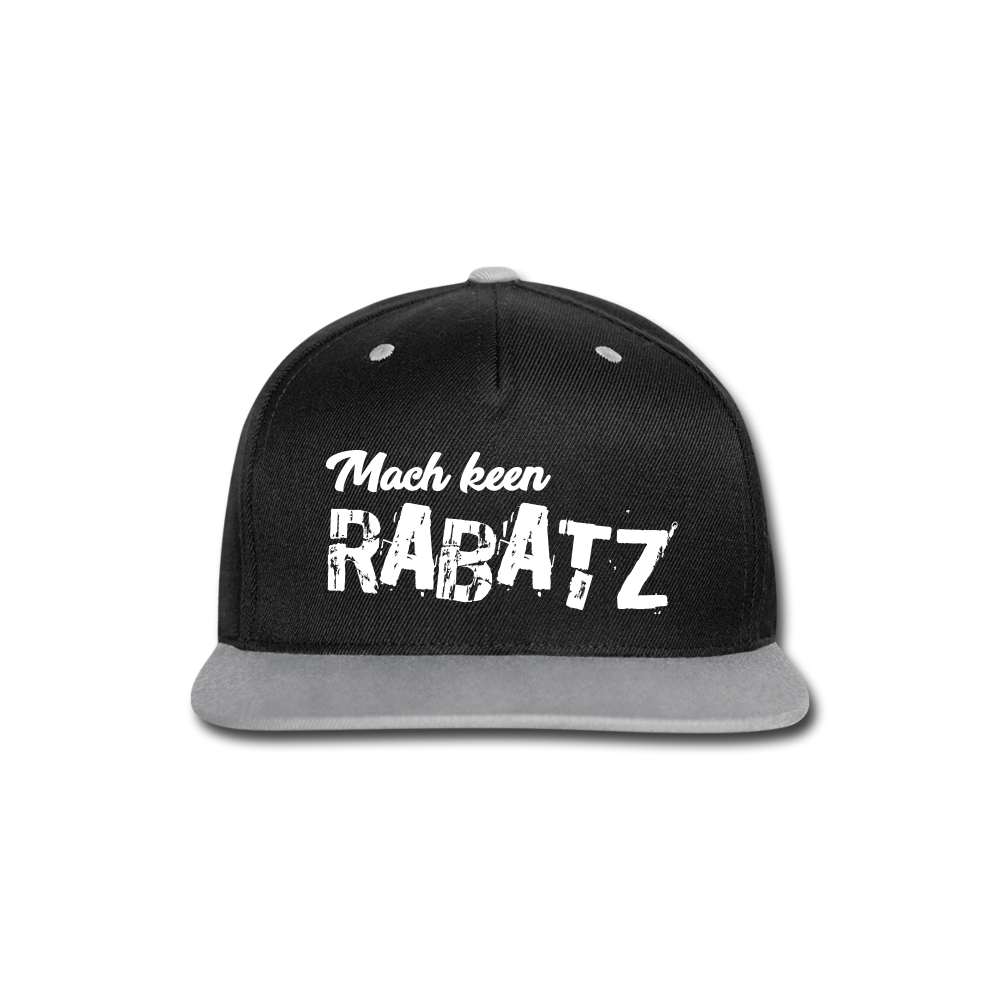 Mach keen Rabatz - Snapback Cap - Schwarz/Grau