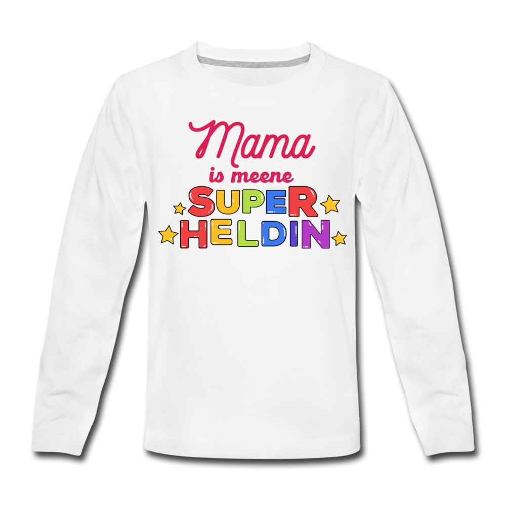 Meene Heldin - Kinder Langarmshirt - Weiß