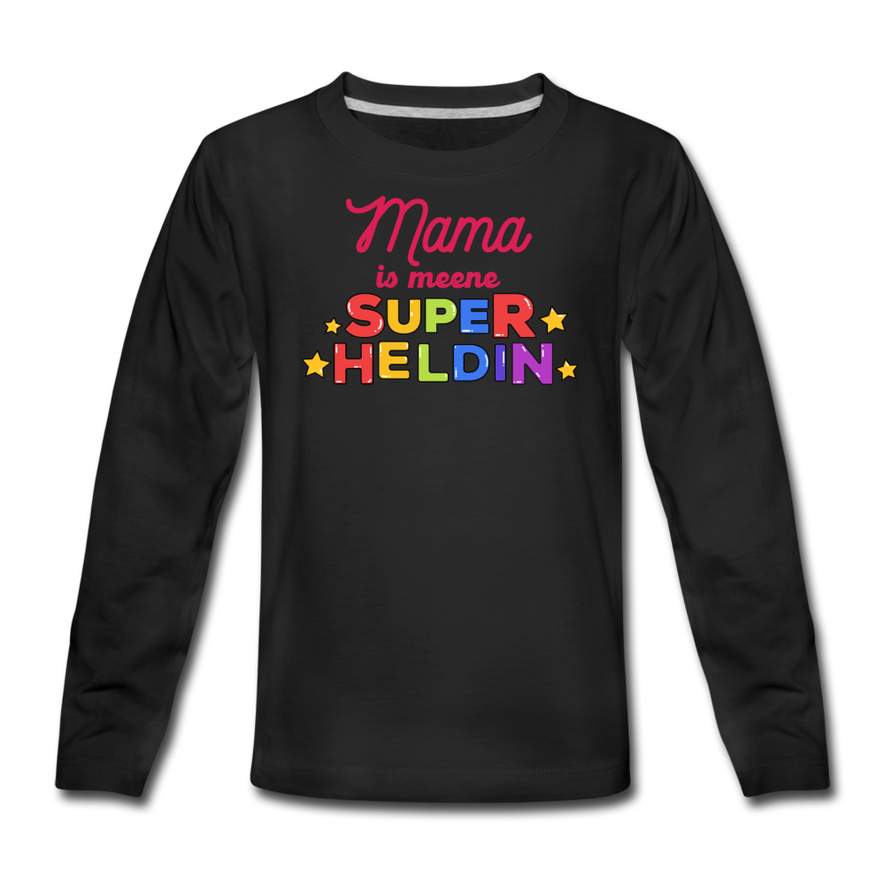 Meene Heldin - Teenager Langarmshirt - Schwarz