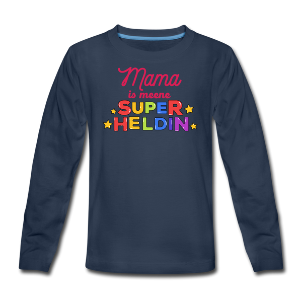 Meene Heldin - Teenager Langarmshirt - Navy