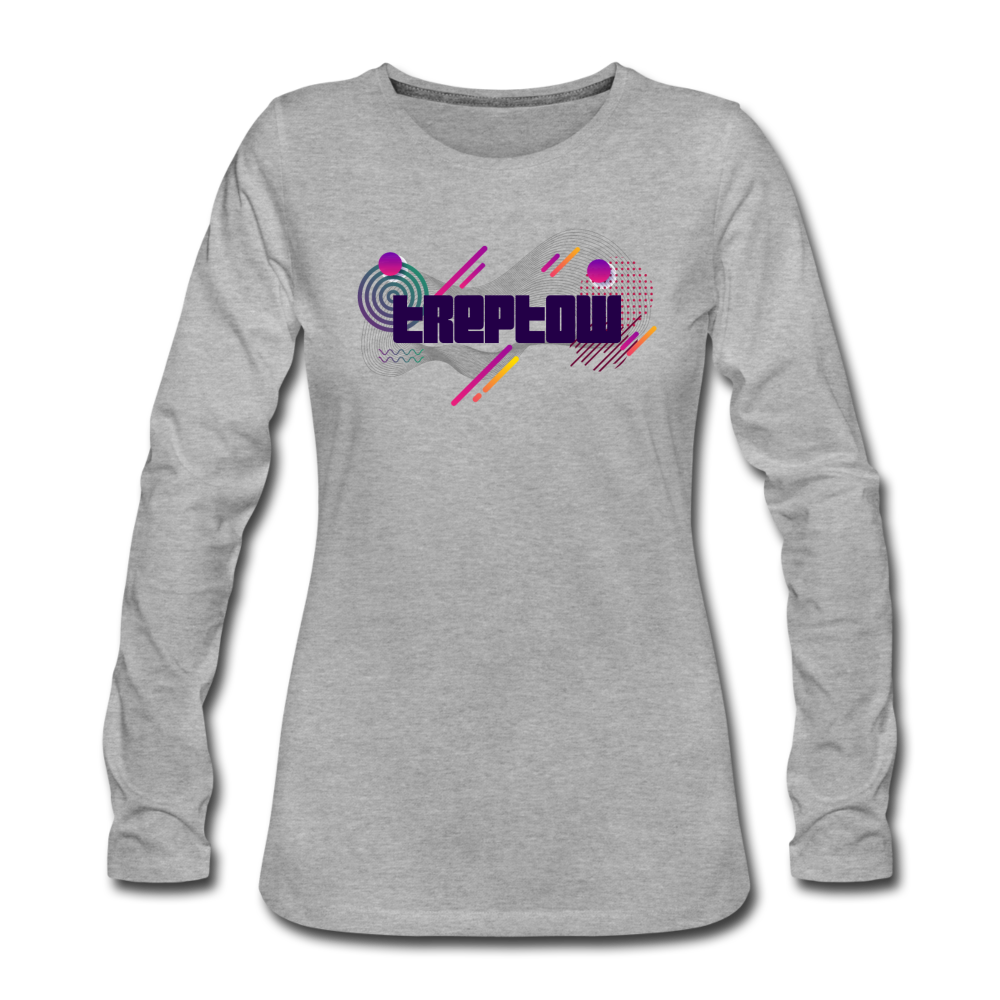 Treptow - Frauen Premium Langarmshirt - Grau meliert