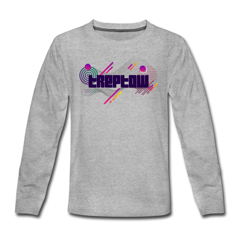 Treptow - Kinder Langarmshirt - Grau meliert