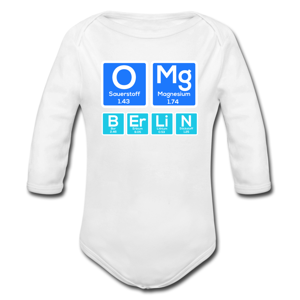 OMG Berlin - Bio-Langarmbody - Weiß