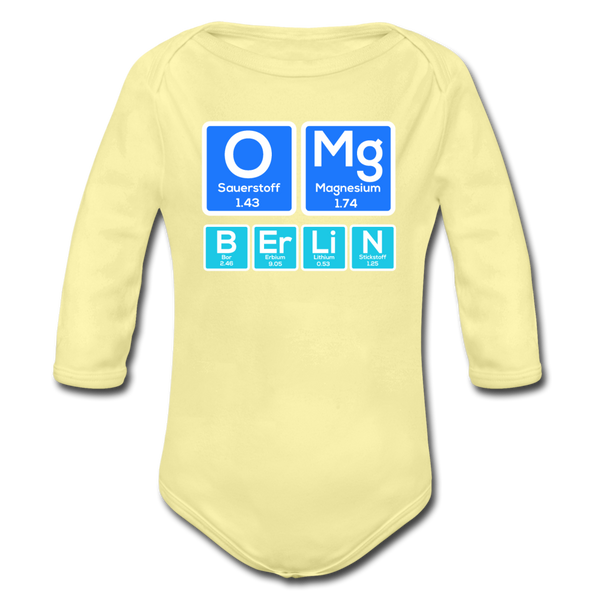 OMG Berlin - Bio-Langarmbody - Hellgelb