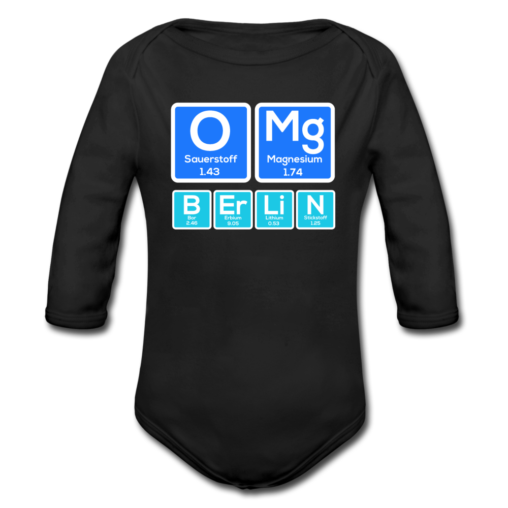 OMG Berlin - Bio-Langarmbody - Schwarz