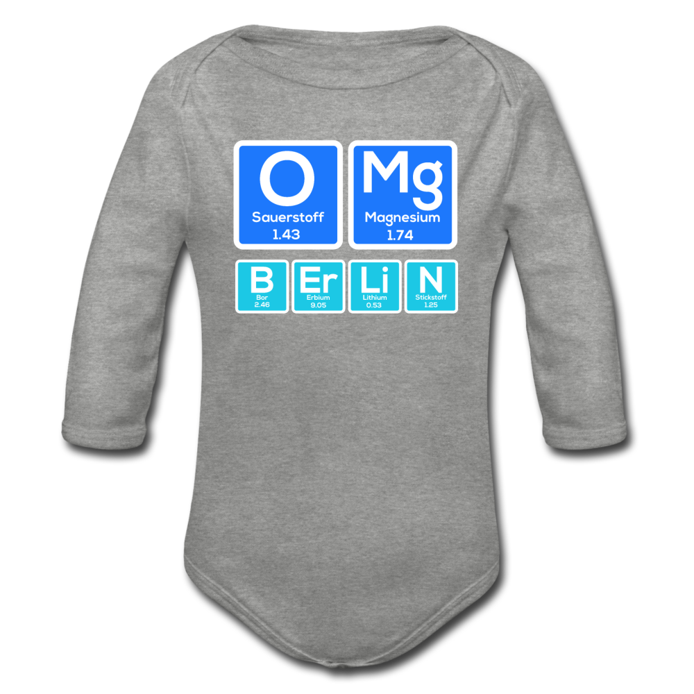 OMG Berlin - Bio-Langarmbody - Grau meliert