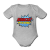 Auwacka! - Bio-Kurzarmbody - Grau meliert
