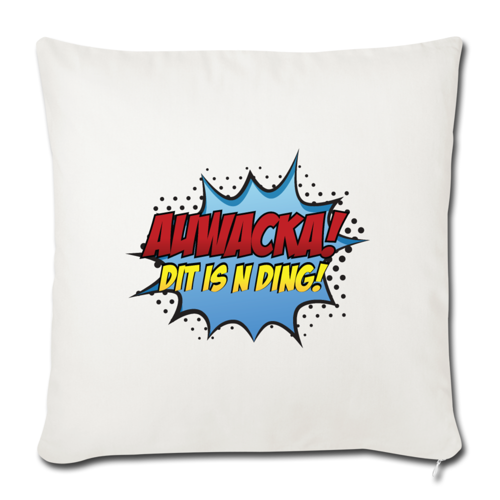 Auwacka! - Sofakissen mit Füllung (45 x 45 cm) - Naturweiß