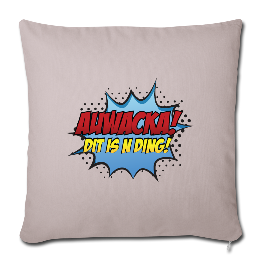 Auwacka! - Sofakissen mit Füllung (45 x 45 cm) - helles Taupe