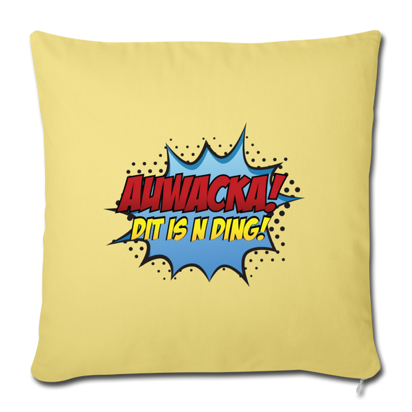 Auwacka! - Sofakissen mit Füllung (45 x 45 cm) - Hellgelb