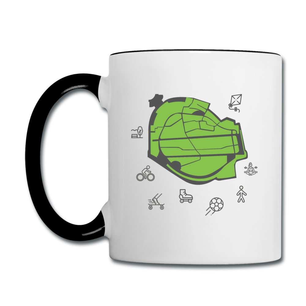 Tempelhof Feld - Tasse zweifarbig - Weiß/Schwarz