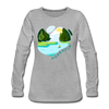 Köpenick am Wasser - Frauen Premium Langarmshirt - Grau meliert