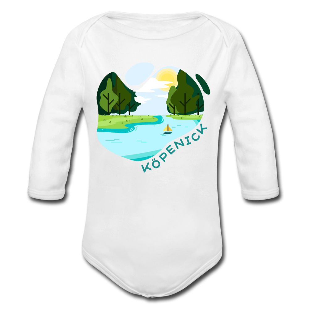 Köpenick am Wasser - Bio-Langarmbody - Weiß