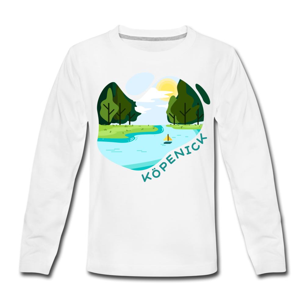 Köpenick am Wasser - Kinder Langarmshirt - Weiß