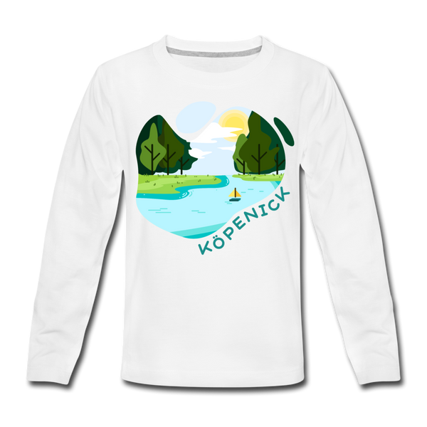 Köpenick am Wasser - Kinder Langarmshirt - Weiß