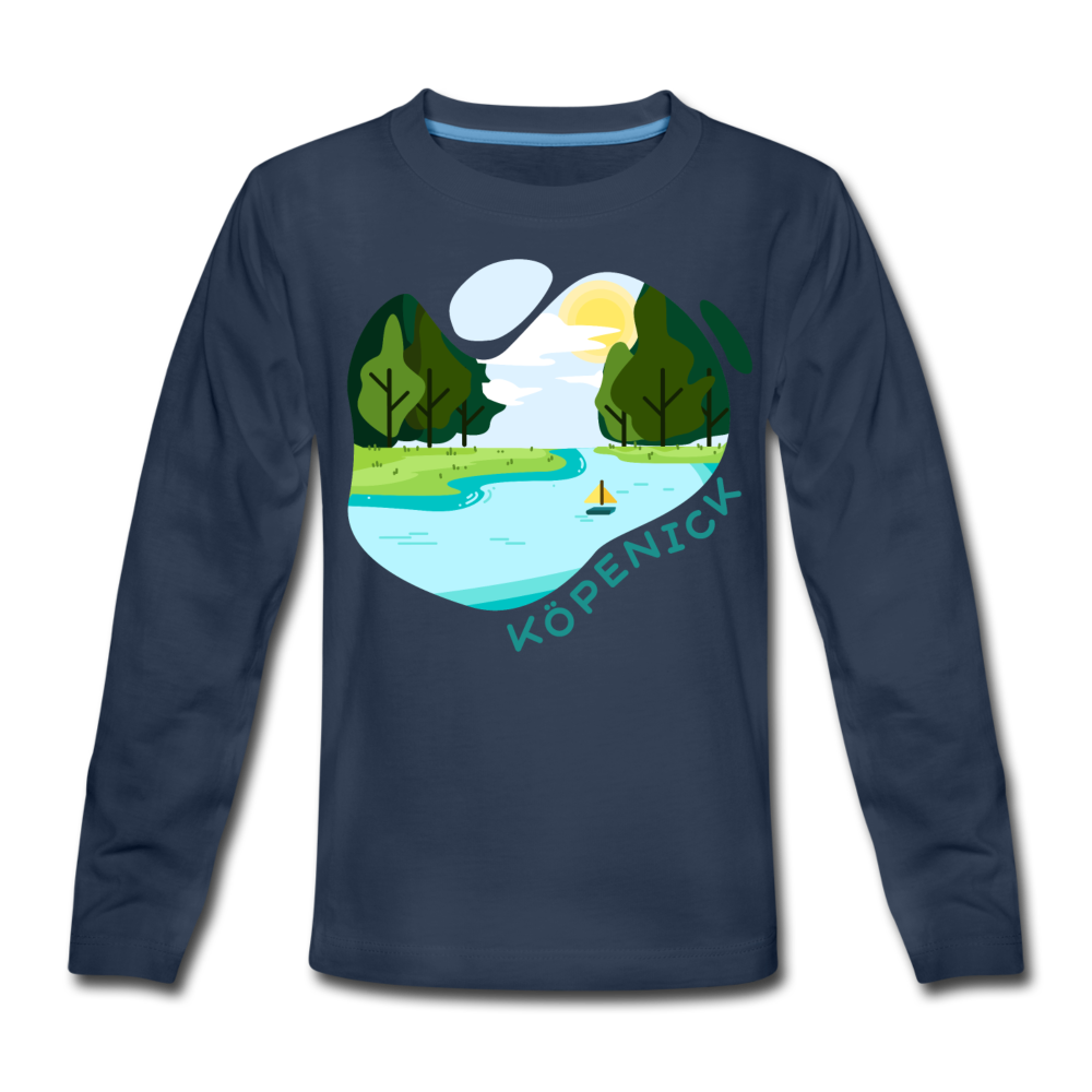 Köpenick am Wasser - Kinder Langarmshirt - Navy