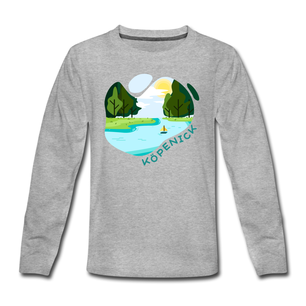 Köpenick am Wasser - Teenager Langarmshirt - Grau meliert