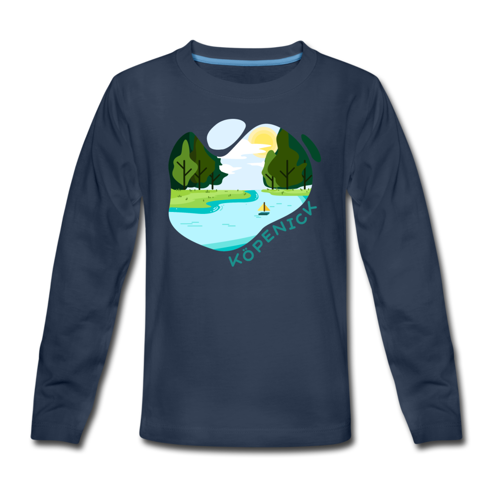Köpenick am Wasser - Teenager Langarmshirt - Navy