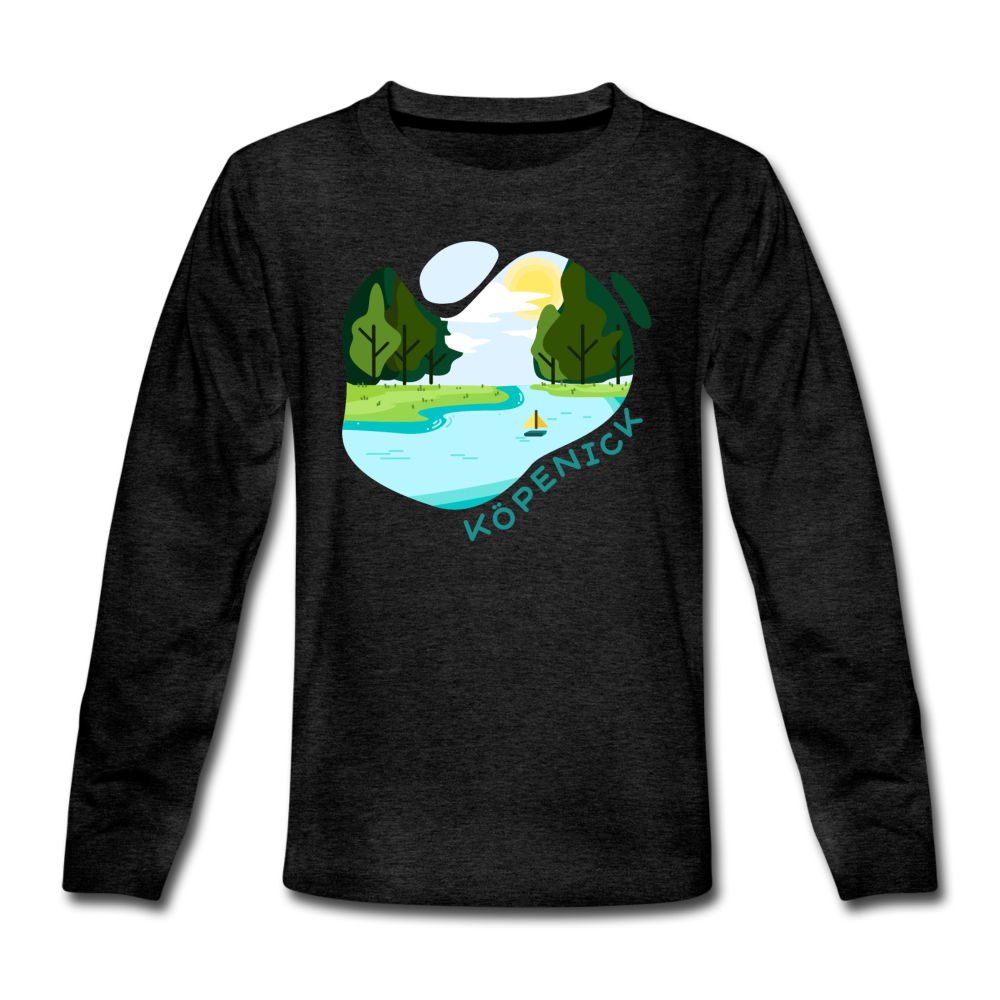 Köpenick am Wasser - Teenager Langarmshirt - Anthrazit
