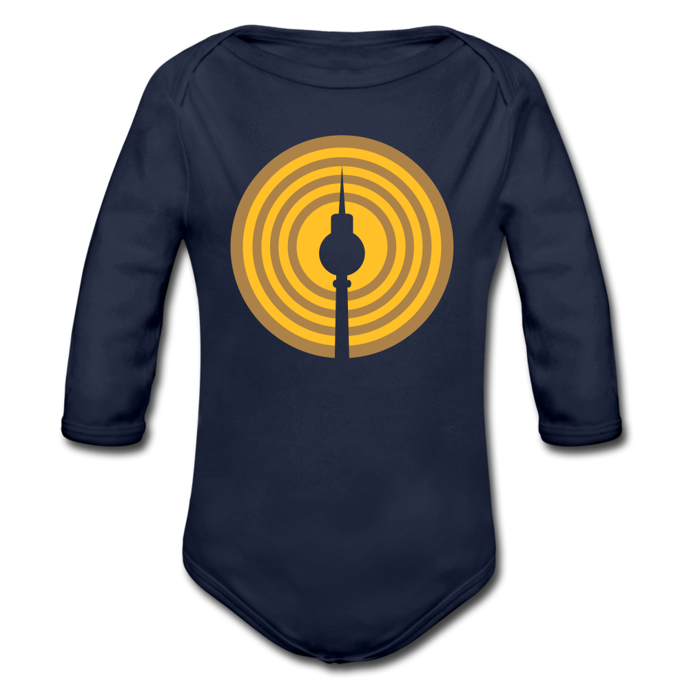 Berlin im Fokus - Bio-Langarmbody - Dunkelnavy