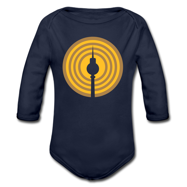 Berlin im Fokus - Bio-Langarmbody - Dunkelnavy