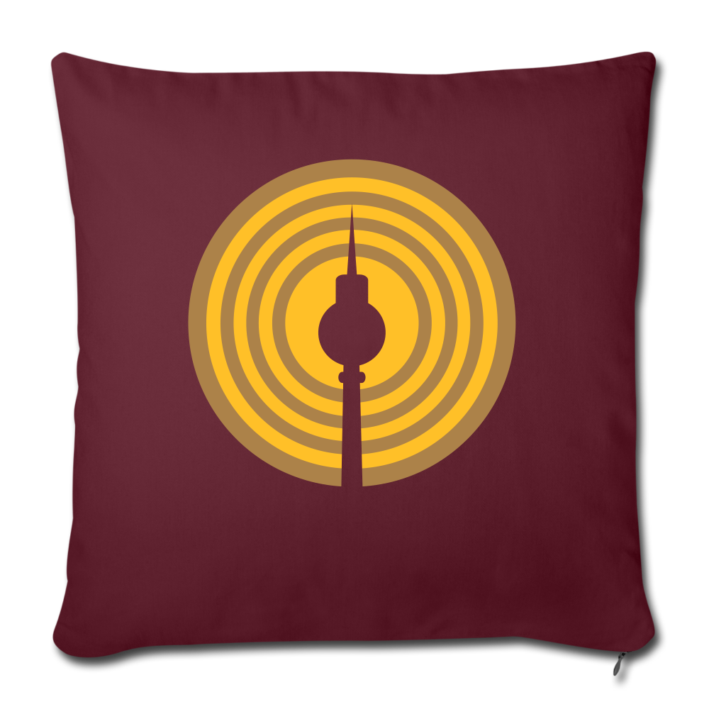 Berlin im Fokus - Sofakissen mit Füllung (45 x 45 cm) - Burgunderrot