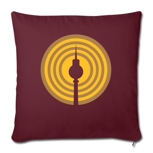 Berlin im Fokus - Sofakissen mit Füllung (45 x 45 cm) - Burgunderrot