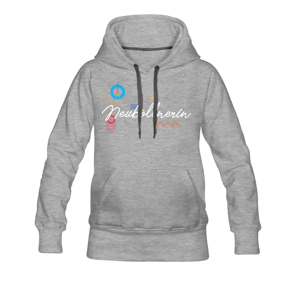 Neuköllnerin - Frauen Premium Hoodie - Grau meliert