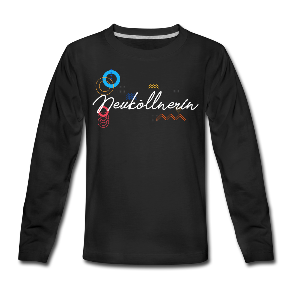 Neuköllnerin - Kinder Langarmshirt - Schwarz