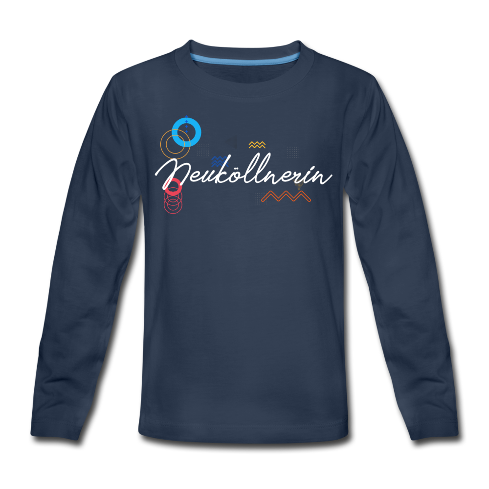 Neuköllnerin - Kinder Langarmshirt - Navy