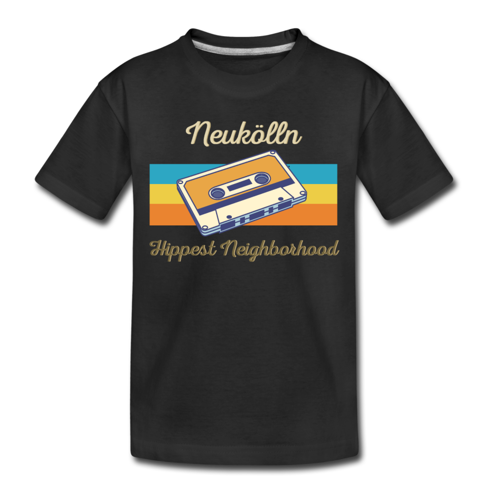 Hippes Neukölln - Teenager Premium T-Shirt - Schwarz