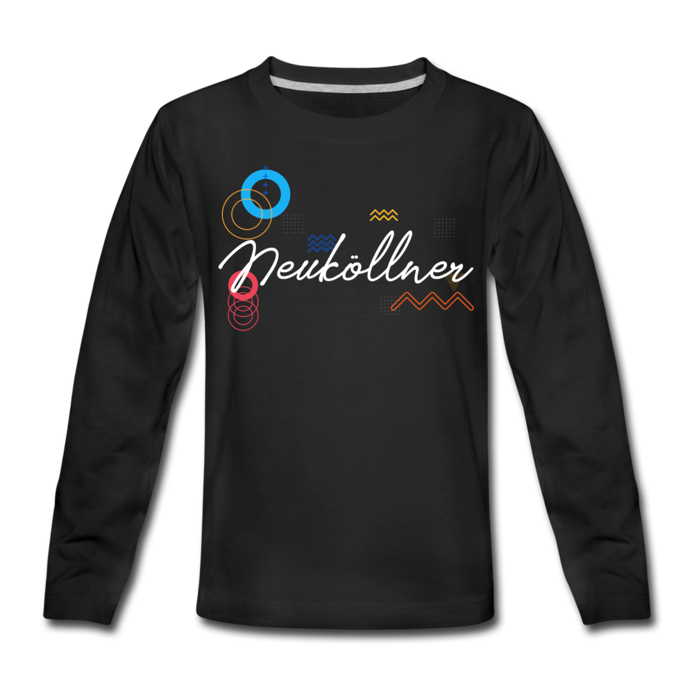 Neuköllner - Kinder Langarmshirt - Schwarz