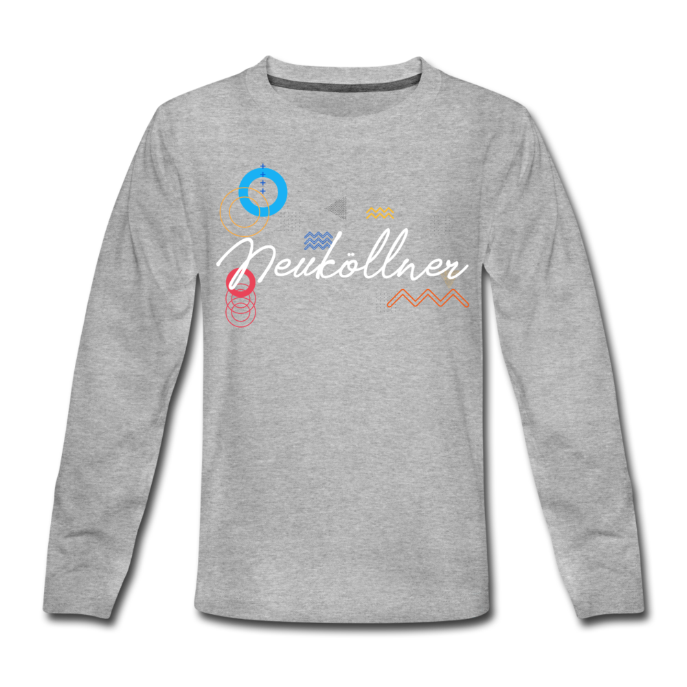 Neuköllner - Kinder Langarmshirt - Grau meliert