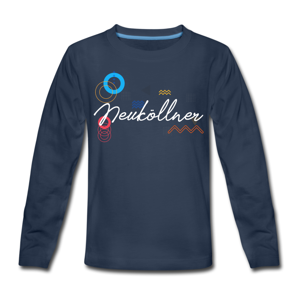 Neuköllner - Kinder Langarmshirt - Navy