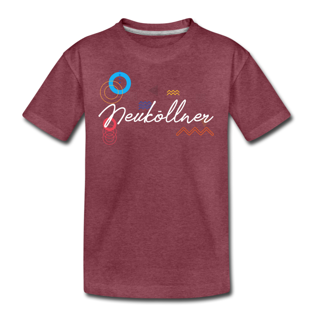 Neuköllner - Teenager Premium T-Shirt - Bordeauxrot meliert