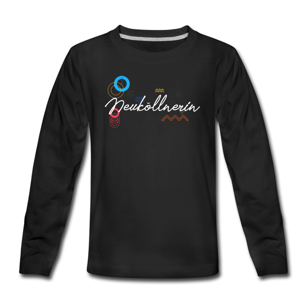Neuköllnerin - Teenager Langarmshirt - Schwarz