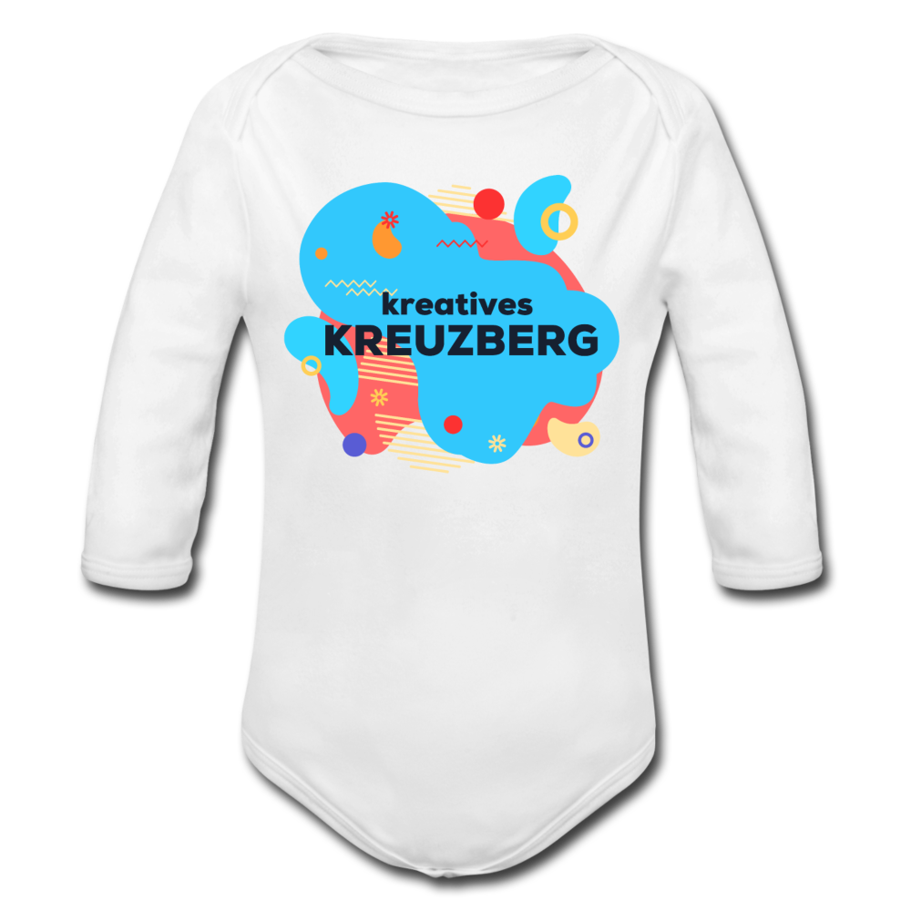 Kreatives Kreuzberg - Bio-Langarmbody - Weiß